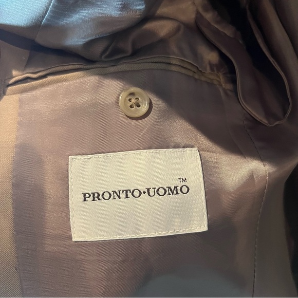 Pronto Uomo Platinum men 2 piece suit Brown  (Jacket and pants) - Picture 9 of 12